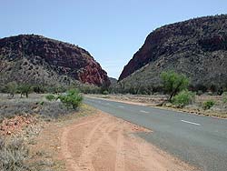 Road into Simpson's Gap